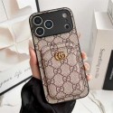 マルチブランド風のカードポケット付きlv iPhone 17スマホケース gucci iphone16ケース、ファッションで実用的な保護ケース