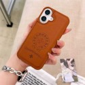 Chrome Hearts 風 iPhone17/16/15 スマホケース、茶色と黒の 2 色でのファッションモデル