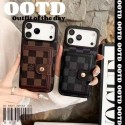 LV と Gucci 風のカードケース付き iPhone17/16/15/14 スマホケース、多様なデザインのファッション保護ケース
