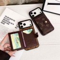 LV と Gucci 風のカードケース付き iPhone17/16/15/14 スマホケース、多様なデザインのファッション保護ケース