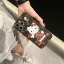 LV 風 Hello Kitty コラボ多デザイン iPhone15 16 ケース、ファッションと実用を両立した可愛らしい保護アイテム