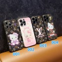 LV 風 Hello Kitty コラボ多デザイン iPhone15 16 ケース、ファッションと実用を両立した可愛らしい保護アイテム