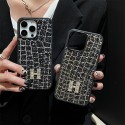 エルメス風 H ロゴグリッターチェック iPhone17 16 スマホケース 高級感ファッション保護アイテム