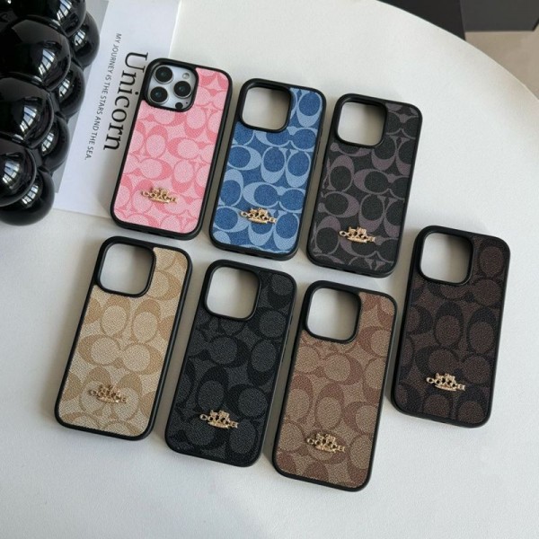 Coach 風モノグラム多色 iPhone17 16 15 スマホケース 高級感と実用性を両立したファッションアイテム