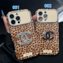 シャネル風レオパード柄ダイヤモンドロゴ iPhone17 16 15 スマホケース ラグジュアリーと個性的なファッションを両立した保護アイテム
