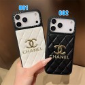 シャネル風クォイルステッチゴールドロゴ iPhone17 12 16 スマホケース クラシックなラグジュアリーと実用性を両立した保護アイテム