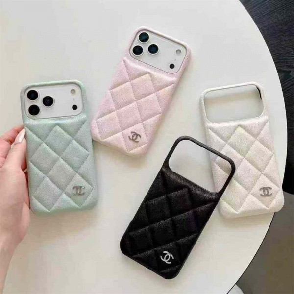 シャネル風クォイルステッチ多色 iPhone17 11 16 スマホケース クラシックなラグジュアリーと柔らかなカラーを両立した保護アイテム