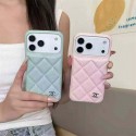 シャネル風クォイルステッチ多色 iPhone17 11 16 スマホケース クラシックなラグジュアリーと柔らかなカラーを両立した保護アイテム