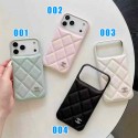シャネル風クォイルステッチ多色 iPhone17 11 16 スマホケース クラシックなラグジュアリーと柔らかなカラーを両立した保護アイテム