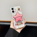 シャネル風スターポップソケットクリア iPhone13 17pro スマホケース キャッチーなデザインと実用性を両立した保護アイテム