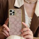Coach 風モノグラムゴールド縁多色 iPhone17 16 13 スマホケース 高級感と洗練されたデザインを両立した保護アイテム