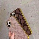 Coach 風モノグラムゴールド縁多色 iPhone17 16 13 スマホケース 高級感と洗練されたデザインを両立した保護アイテム