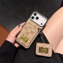 Coach 風モノグラムミニバッグチェーン付き多機能 iPhone17 15 13 スマホケース 高級感と実用性を融合したファッションアイテム
