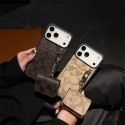 Coach 風モノグラムチェーンミニバッグ付き多機能 iPhone17 16 15 スマホケース 高級感と実用性を融合したファッションアイテム