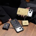 Coach 風モノグラムチェーンミニバッグ付き多機能 iPhone17 16 15 スマホケース 高級感と実用性を融合したファッションアイテム