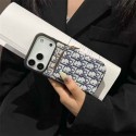 Dior 風モノグラムジッパーポケット付き多機能 iPhone17 16 15 スマホケース galaxy s25 s24 s23ラグジュアリーなデザインと実用性を融合したファッションアイテム
