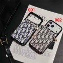Dior 風モノグラムジッパーポケット付き多機能 iPhone17 16 15 スマホケース galaxy s25 s24 s23ラグジュアリーなデザインと実用性を融合したファッションアイテム