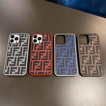 Fendi 風 FF モノグラム縁取り多色 iPhone17 13 12 スマホケース galaxy s25 s24 s23ブランドらしい強い個性と高級感を両立したアイテム
