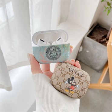 ブランド風コラボデザイン AirPods4 3 2 ケース ラグジュアリーと可愛らしさを融合したアクセサリー