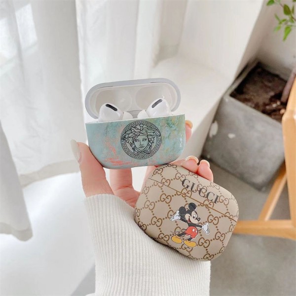 ブランド風コラボデザイン AirPods4 3 2 ケース ラグジュアリーと可愛らしさを融合したアクセサリー
