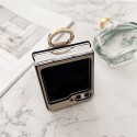 Gucci 風モノグラムリングホルダー付き多色 Galaxy Z Flip7 6 5 スマホケース ラグジュアリーなディテールと折りたたみ端末向け実用性を融合したアイテム