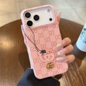 Gucci 風モノグラムチャーム付き多色 iPhone16 17 15 スマホケース ラグジュアリーなディテールと多彩なカラー展開が特徴のファッションアイテム