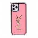 YSL 風ロゴエンブレム付き多色 iPhone17 16 15 スマホケース シックなラグジュアリーと多彩なカラー展開が特徴のファッションアイテム