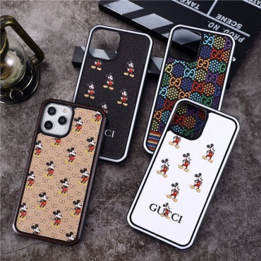 Gucci 風ミッキーマウスコラボモノグラム多デザイン iPhone17 16 15 スマホケース galaxy s25 s24 s23高級感と可愛らしさを融合したファッションアイテム